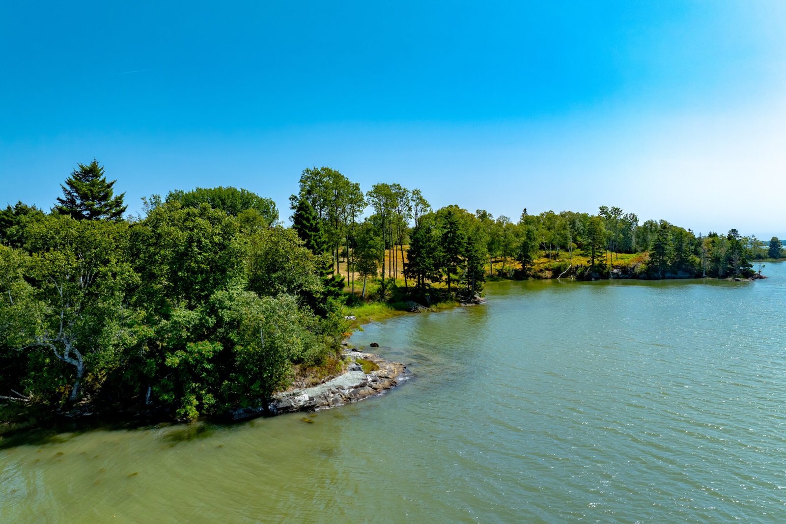 Coastal land view